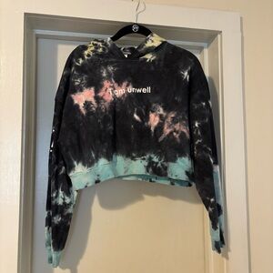 Call Her Daddy Tie Dye Cropped Hoodie